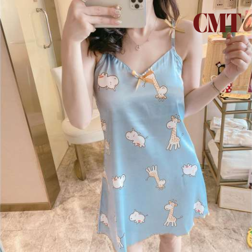 váy ngủ lụa hai dây
