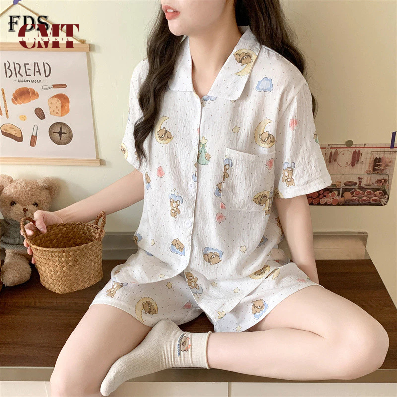Đồ ngủ nữ pijama cotton mùa hè
